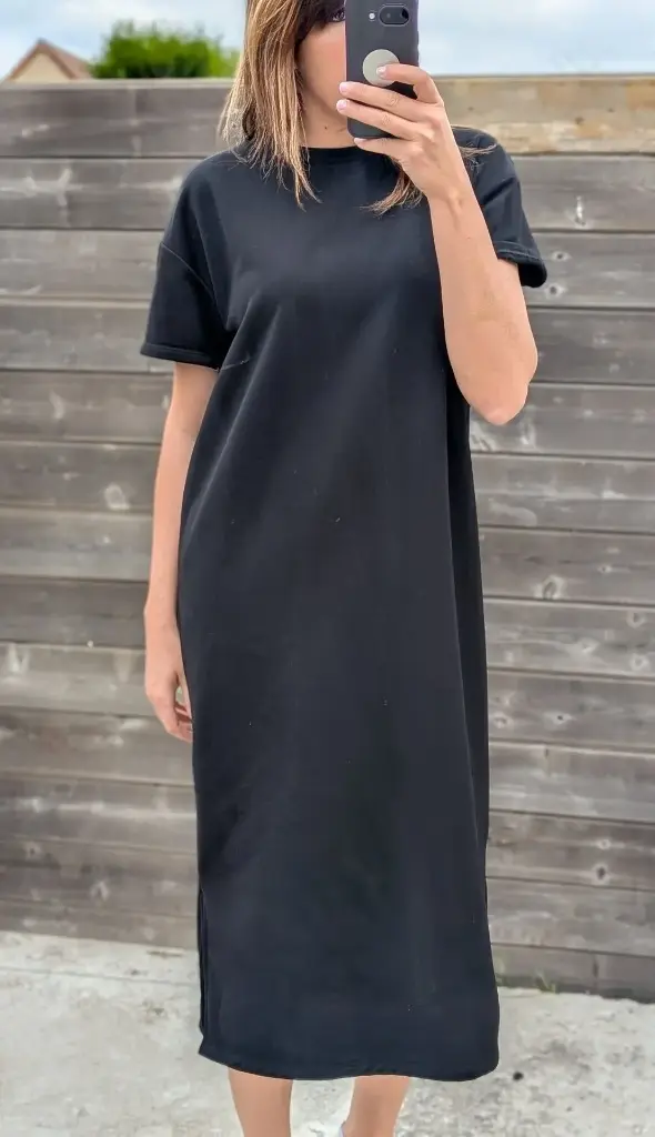 Robe t shirt long noir