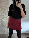 Jupe short bordeaux