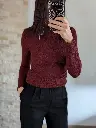 Haut dentelle bordeaux