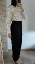 Pantalon à pinces noir