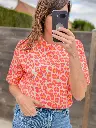 T-shirt Leopard Fushia