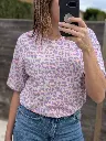 T-shirt Leopard violet