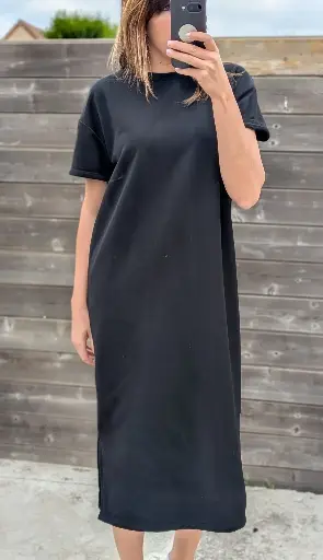 Robe t shirt long noir